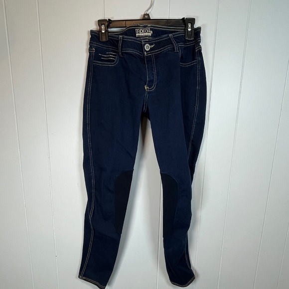 Irideon Verano Bit & Reins Stretch Denim Breech Horses sz 30 Knee Patches - Picture 2 of 16